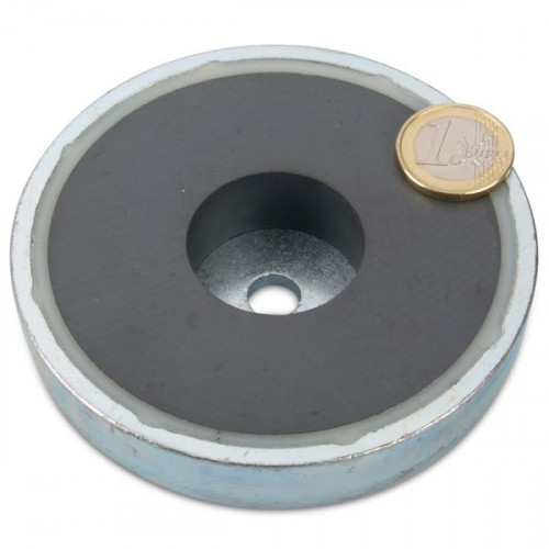 Pinza plana de ferrita Ø 100,0 x 22,0 mm - sujeta 68 kg