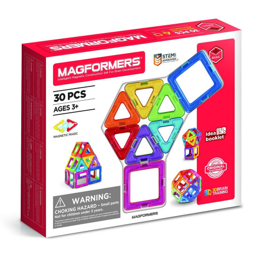 MAGFORMERS - 30 piezas Set básica de imanes 274-07