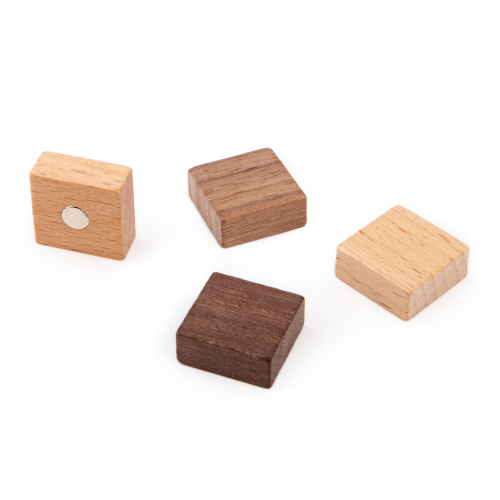 Imanes decorativo WOOD imanes de madera, 4 uds.