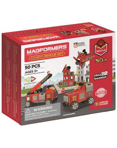 MAGFORMERS - AMAZING RESCUE 50 piezas de imanes 278-56