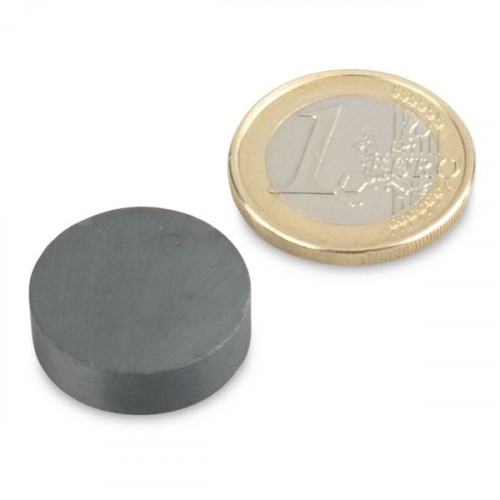 Disco magnético Ø 20,0 x 6,0 mm Y30 ferrita - sujeta 800 g