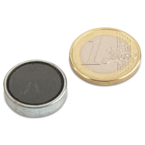 Pinza plana de ferrita Ø 20,0 x 6,0 mm, zinc - sujeta 3 kg