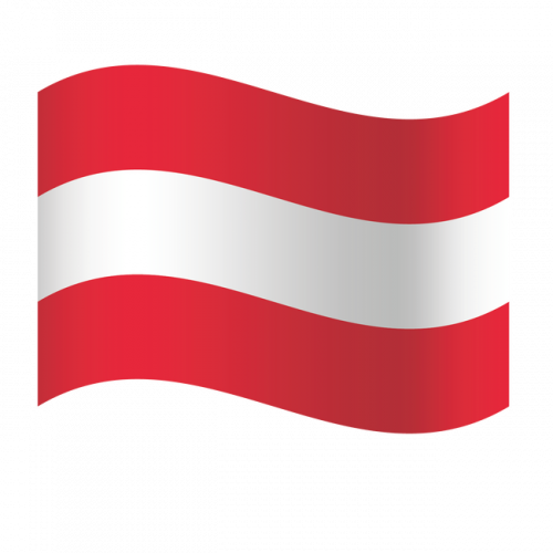 Bandera de país lámina magnética 300 x 200 mm - AUSTRIA