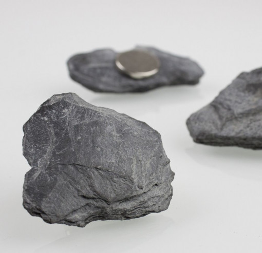 Piedra magnética de esquisto en negro grafito, neodimio - capacidad 2,5 kg