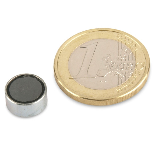 Pinza plana de ferrita Ø 10,0 x 4,5 mm, zinc - sujeta 400 g