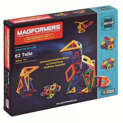 MAGFORMERS - Designer Set 62 piezas de imanes 274-15