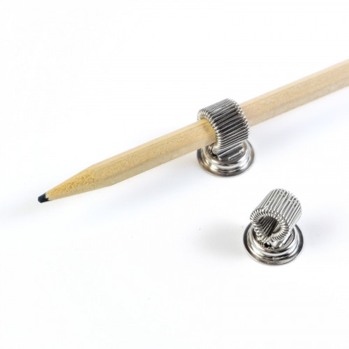 Portalápices magnético "Pen Holder" plateado en juego de 2 con lápiz