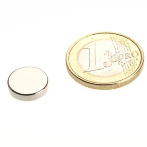 Disco magnético Ø 12,0 x 3,0 mm N48 níquel - sujeta 2,5 kg
